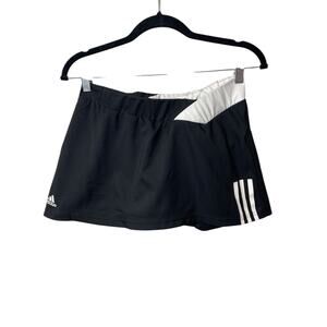 adidas Response Tennis Skort Black White Asymmetrical Sz Small Ball Pocket Skirt